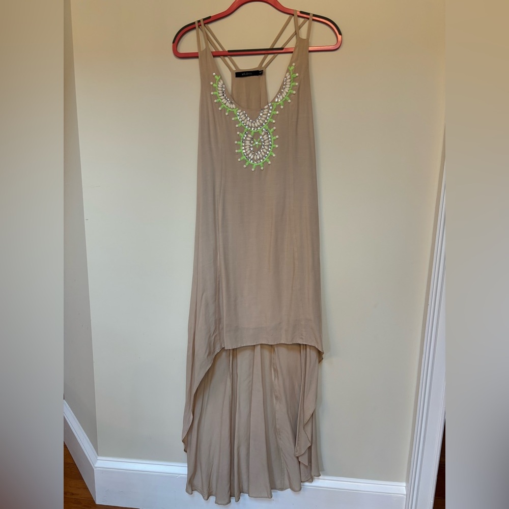 Ark & Co. women’s hi-low dress with beading detail